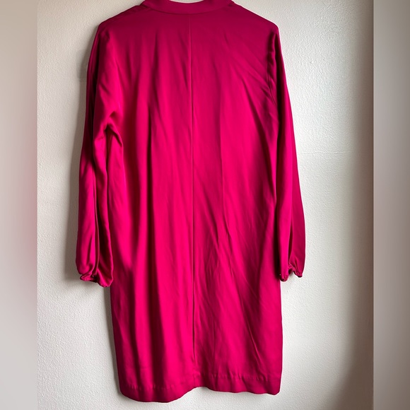 SALE ** DianeVon Furstenberg silk dress - hot pink sz 4 with pockets - Picture 3 of 7